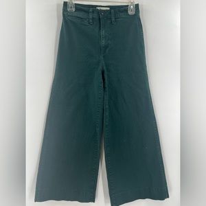 Madewell Dark Green Flare & Wide Leg Jeans